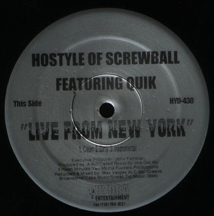 Hostyle / Godfather Don - Live From New York / 3 The Hard Way | Hydra Entertainment (HYD-430) Hostyle / Godfather Don - Live From New York / 3 The Hard Way | Hydra Entertainment (HYD-430)