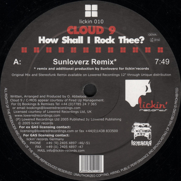 Cloud 9 - How Shall I Rock Thee? | Lickin' Records (lickin 010) - 2