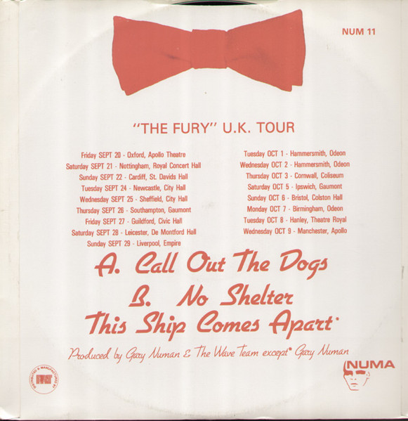 Gary Numan - Call Out The Dogs | Numa (NUM 11) - 2