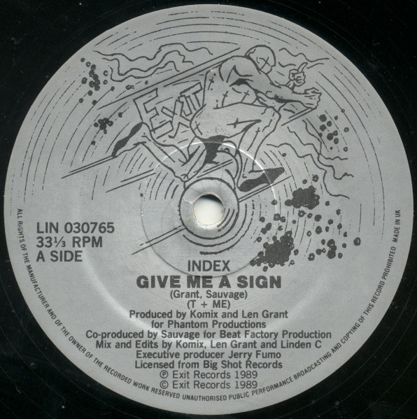 In-Dex - Give Me A Sign | Exit Records (LIN 030765) - 2