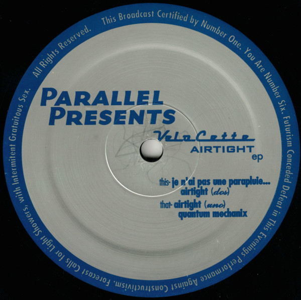 Velocette - Airtight EP | Parallel Recordings, Ltd. (PRL-001) - main