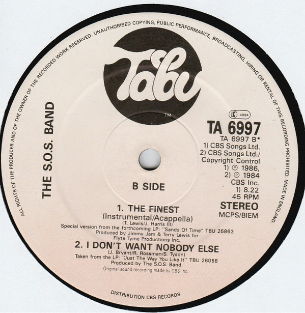 The S.O.S. Band - The Finest | Tabu Records (TA 6997) - 4
