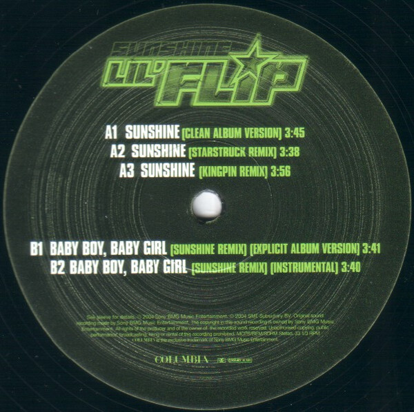 Lil' Flip - Sunshine | Columbia (675184 6) - 3
