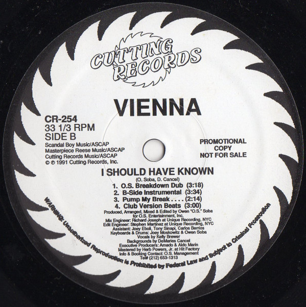 Vienna - I Should Have Known | Cutting Records (CR-254)