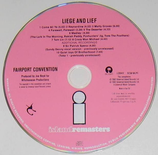 Fairport Convention - Liege & Lief | Island Records (none) - 3 Fairport Convention - Liege & Lief | Island Records (none) - 3