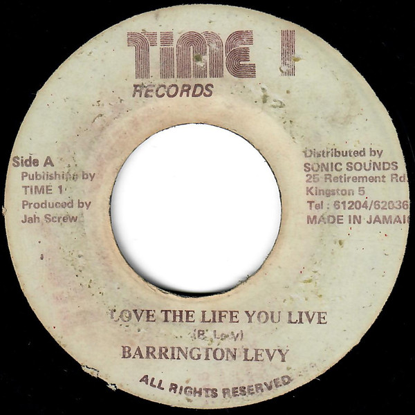 Barrington Levy - Love The Life You Live | Time 1 Records (none)