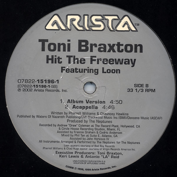 Toni Braxton Featuring Loon - Hit The Freeway | Arista (07822-15196-1) - 3