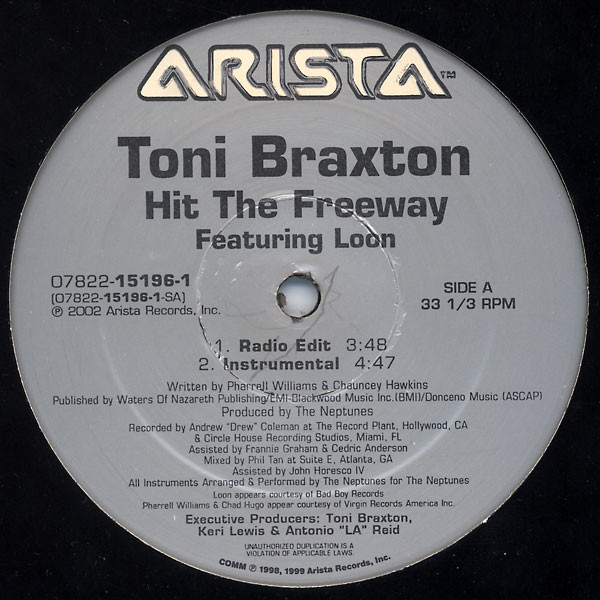 Toni Braxton Featuring Loon - Hit The Freeway | Arista (07822-15196-1) - 2