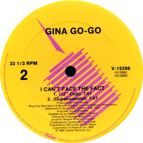 Gina Go-Go - I Can't Face The Fact | Capitol Records (V-15396)