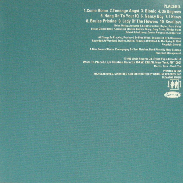 Placebo - Placebo (CD) | Caroline Records (CAR 7575) - 3
