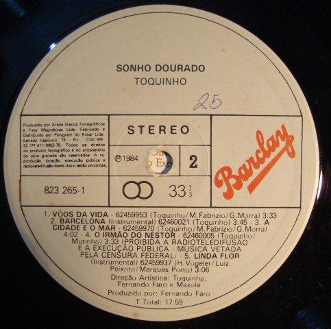 Toquinho - Sonho Dourado | Barclay (823 265-1) - 4