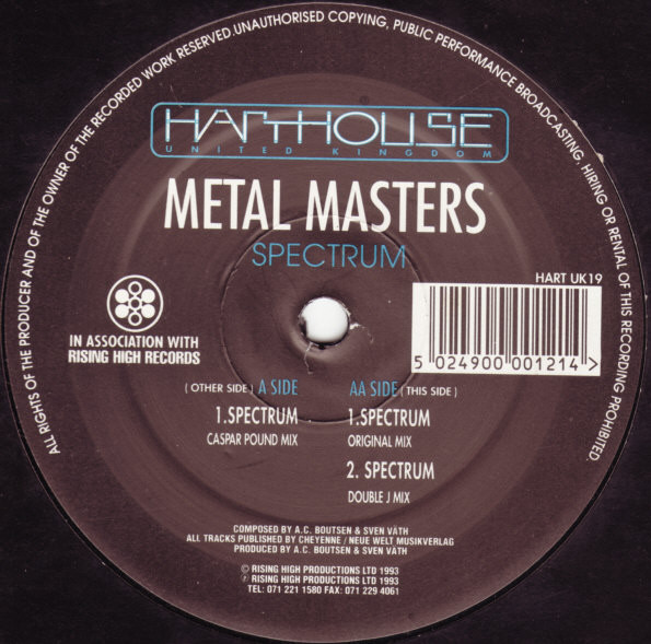 Metal Master - Spectrum '94 Mixes | Harthouse U.K. (HART UK 19)