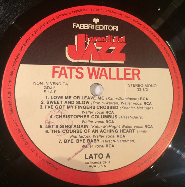 Fats Waller - Fats Waller | Fabbri Editori (GDJ 05) - 3 Fats Waller - Fats Waller | Fabbri Editori (GDJ 05) - 3