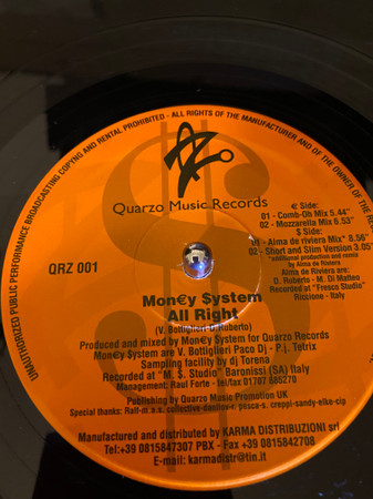 Money System - All Right | Quarzo Records (QRZ001)