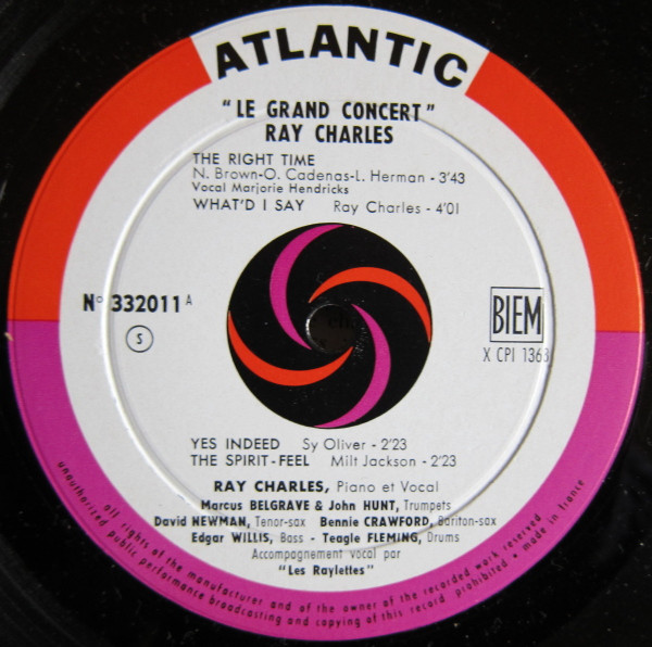 Ray Charles - Le Grand Concert De Ray Charles | Atlantic (332.011) - 3