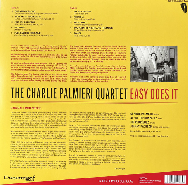 Charlie Palmieri Quartet - Easy Does it | Descarga! (637000) - 2