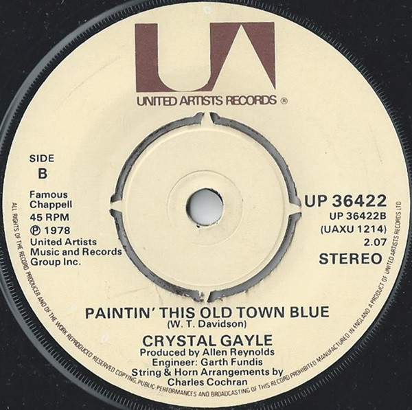 Crystal Gayle - Talking In Your Sleep | United Artists Records (UP 36422) - 2