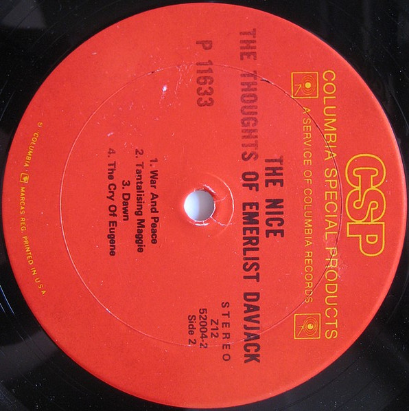 The Nice - The Thoughts Of Emerlist Davjack | Columbia Special Products (P 11633) - 4 The Nice - The Thoughts Of Emerlist Davjack | Columbia Special Products (P 11633) - 4