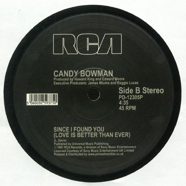 Candy Bowman - I Wanna Feel Your Love | RCA (PD12305P) - 2