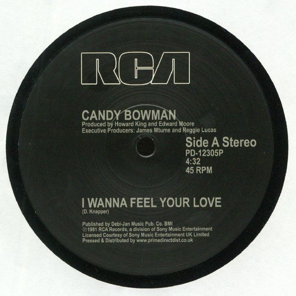 Candy Bowman - I Wanna Feel Your Love | RCA (PD12305P)