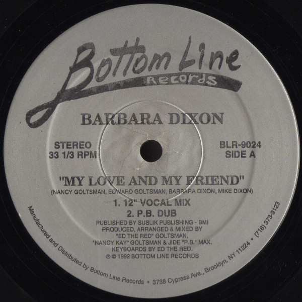 Barbara Dixon - My Love And My Friend | Bottom Line Records (BLR-9024)