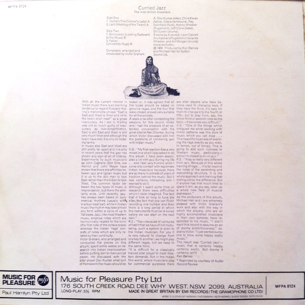 The Indo-British Ensemble - Curried Jazz | Music For Pleasure (MFPA 8124) - 2 The Indo-British Ensemble - Curried Jazz | Music For Pleasure (MFPA 8124) - 2