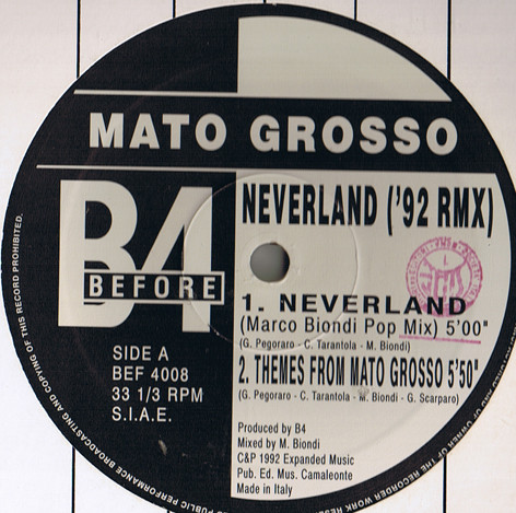 Mato Grosso - Neverland (92 Remix) | B4 Before (BEF 4008) - 3