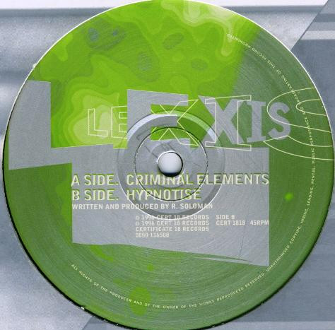 Lexis - Criminal Elements / Hypnotise | Certificate 18 (CERT 1818) Lexis - Criminal Elements / Hypnotise | Certificate 18 (CERT 1818)