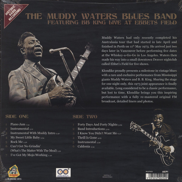 Muddy Waters Blues Band Featuring B.B. King - Live At Ebbets Field | Klondike Records (KLLP5025) - 2 Muddy Waters Blues Band Featuring B.B. King - Live At Ebbets Field | Klondike Records (KLLP5025) - 2