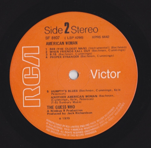 The Guess Who - American Woman | RCA Victor (SF 8107) - 3