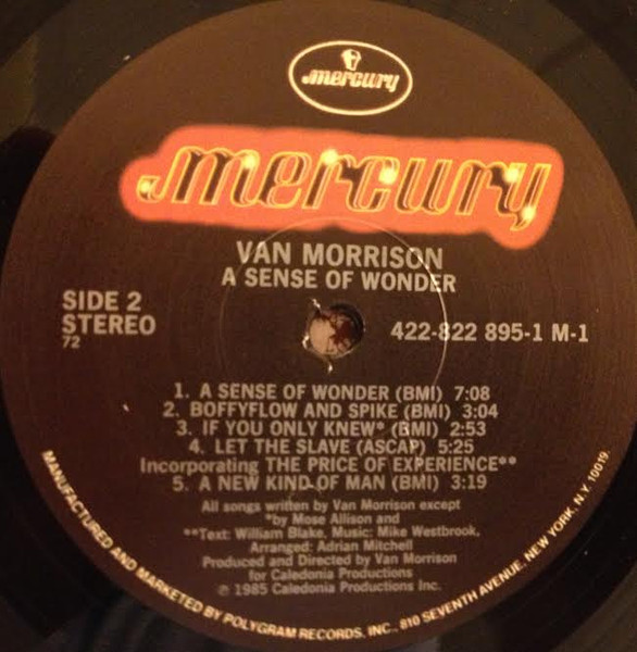 Van Morrison - A Sense Of Wonder | Mercury (822 895-1 M-1) - 4