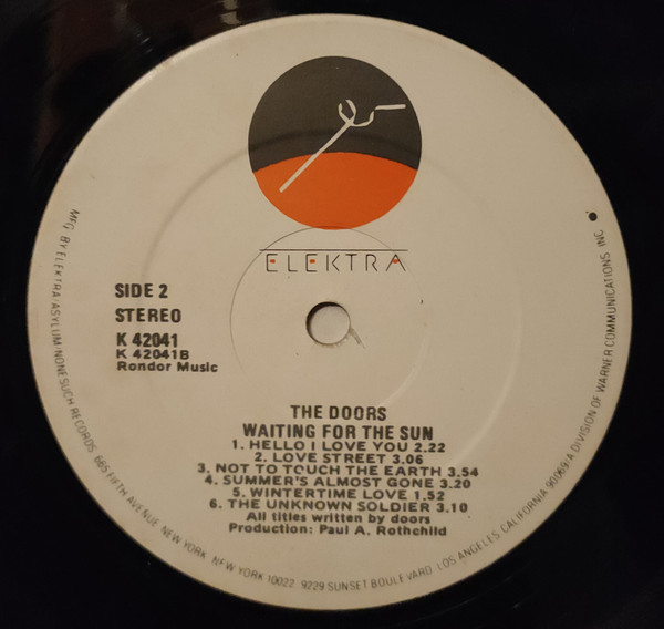 The Doors - Waiting For The Sun | Elektra (42 041) - 2