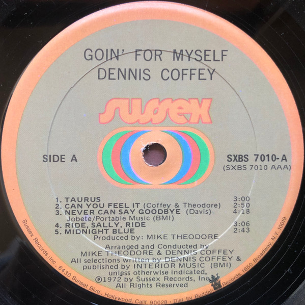 Dennis Coffey - Goin' For Myself | Sussex (SXBS 7010) - 3 Dennis Coffey - Goin' For Myself | Sussex (SXBS 7010) - 3