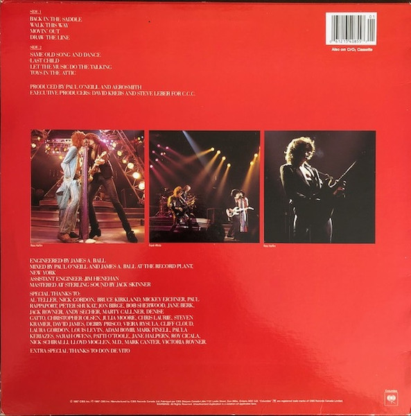 Aerosmith - Classics Live II [Vinyl] | CBS (FC 40855) - 2