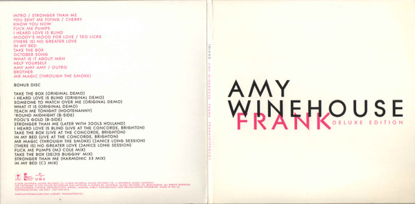 Amy Winehouse - Frank | Island Records (FRANKINTPROCD1)