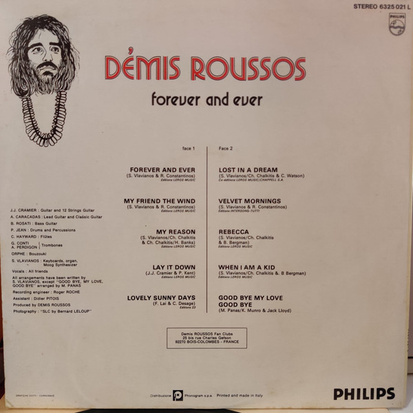 Demis Roussos - Forever And Ever | Philips (6325 021 L) - 2