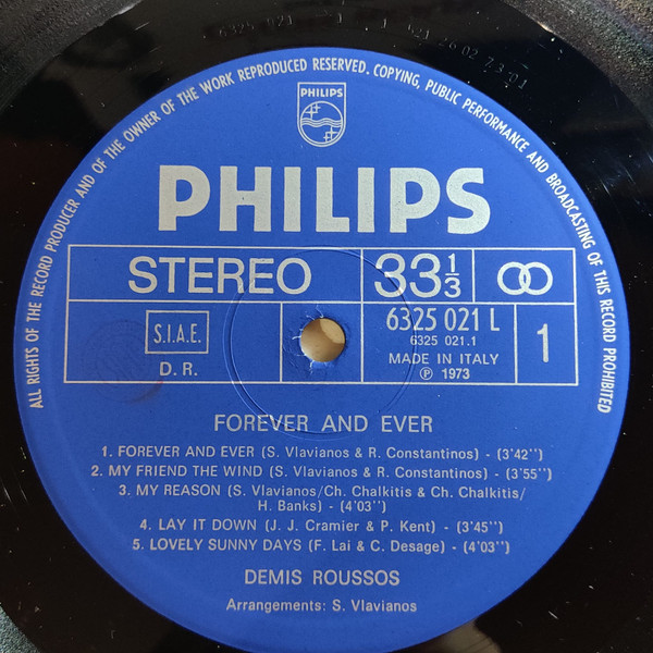 Demis Roussos - Forever And Ever | Philips (6325 021 L) - 3