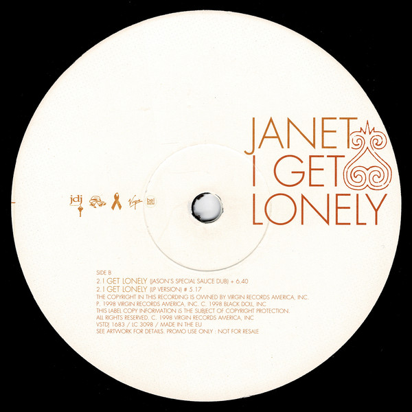 Janet Jackson - I Get Lonely | Virgin (VSTDJ 1683) - 3