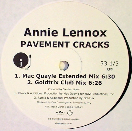 Annie Lennox - Pavement Cracks | J Records (J1PV-54115-1) - main
