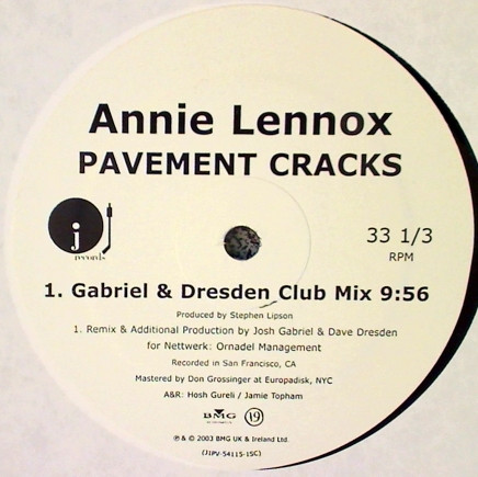 Annie Lennox - Pavement Cracks | J Records (J1PV-54115-1) - 3