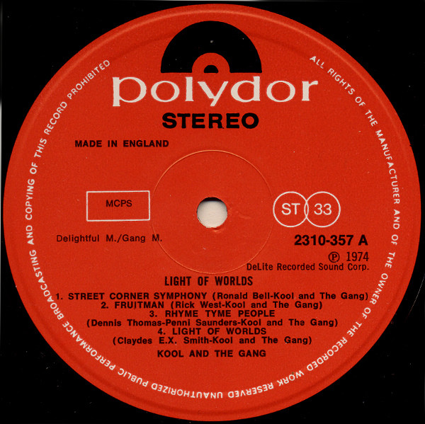 Kool & The Gang - Light Of Worlds | Polydor (2310 357) - 3 Kool & The Gang - Light Of Worlds | Polydor (2310 357) - 3