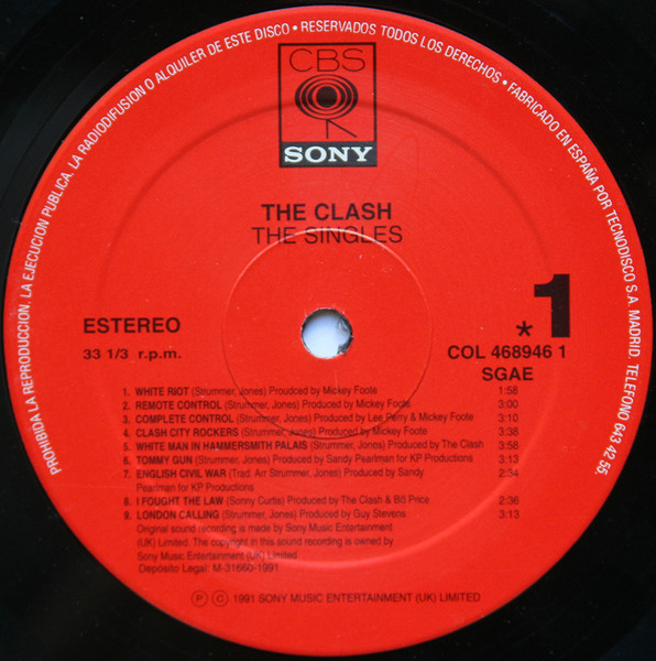 The Clash - The Singles | CBS/Sony (COL 468946 1) - 3 The Clash - The Singles | CBS/Sony (COL 468946 1) - 3
