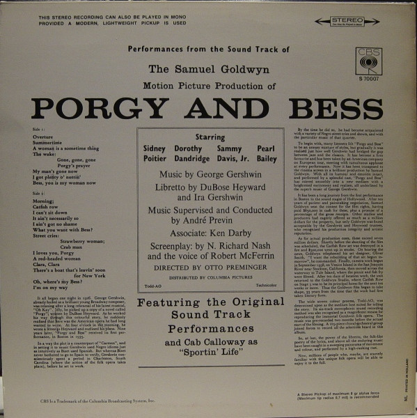 Samuel Goldwyn - Porgy And Bess | CBS (S 70007) - 2 Samuel Goldwyn - Porgy And Bess | CBS (S 70007) - 2