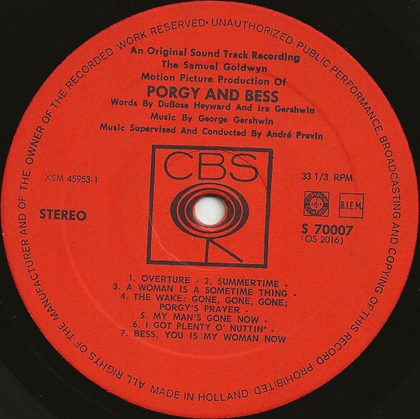 Samuel Goldwyn - Porgy And Bess | CBS (S 70007) - 3 Samuel Goldwyn - Porgy And Bess | CBS (S 70007) - 3