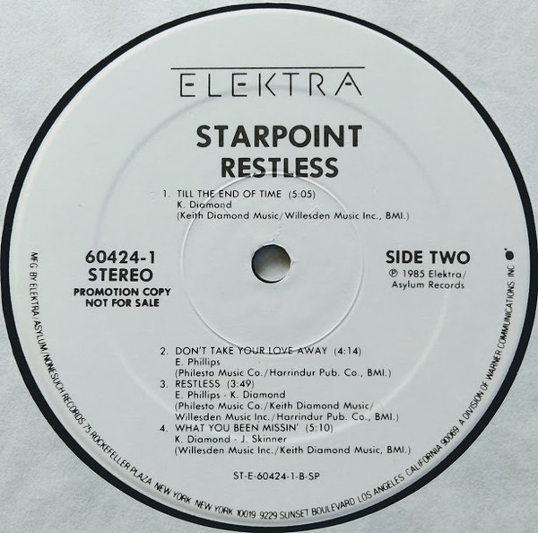 Starpoint - Restless | Elektra (60424-1) - 4