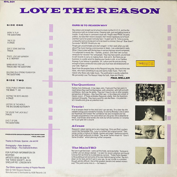 Various - Love The Reason | Respond Records (RRL 501) - 2 Various - Love The Reason | Respond Records (RRL 501) - 2