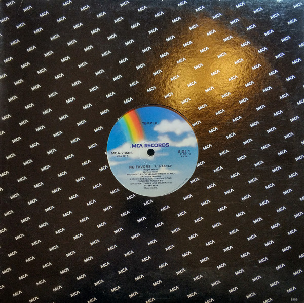 Temper - No Favors | MCA Records (MCA-23506) - 3