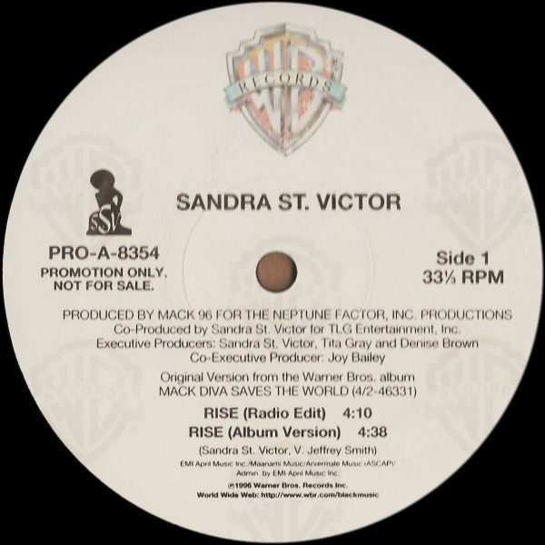 Sandra St. Victor - Rise | Warner Bros. Records (PRO-A-8354)