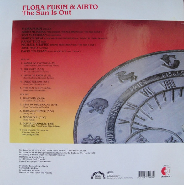 Flora Purim & Airto Moreira - The Sun Is Out | Crossover Records (CR-5003) - 2