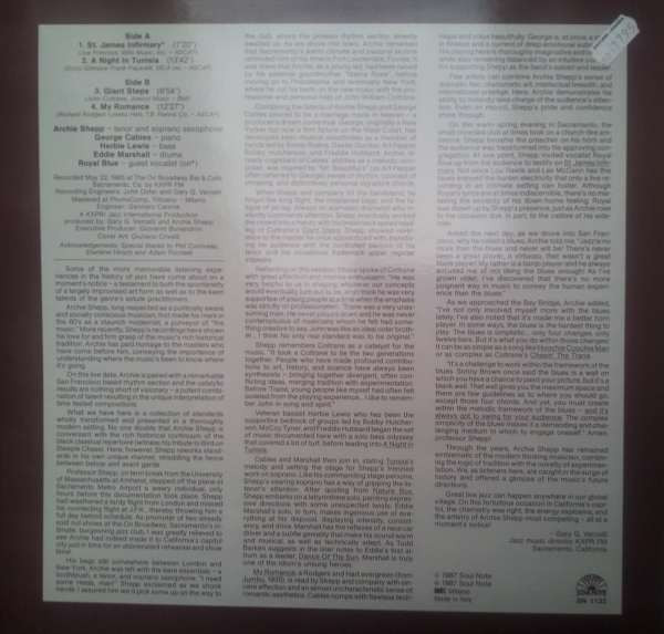 Archie Shepp - California Meeting - Live "On Broadway" | Soul Note (SN 1122) - 2